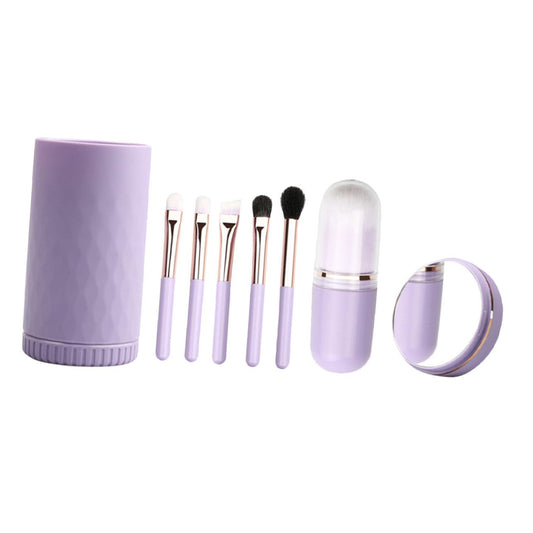 1 Set Makeup Brush Set Supple Makeup Brush Loose Powder Brushes Travel Makeup Cosmetics Supply Mini Makeup Blush Brush Face Beauty Tools Girl Makeup Brush Women Makeup Wool Violet