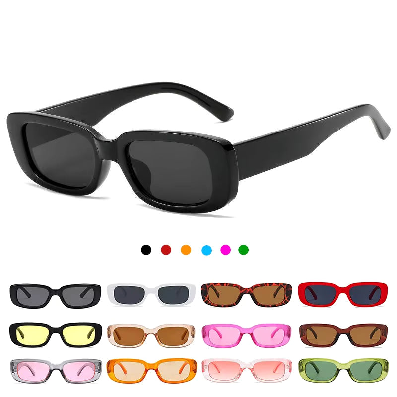 New Small Sunglasses Women Men Trendy Vintage Brand Designer Hip Hop Square Green Sun Glasses Female Eyewear UV400