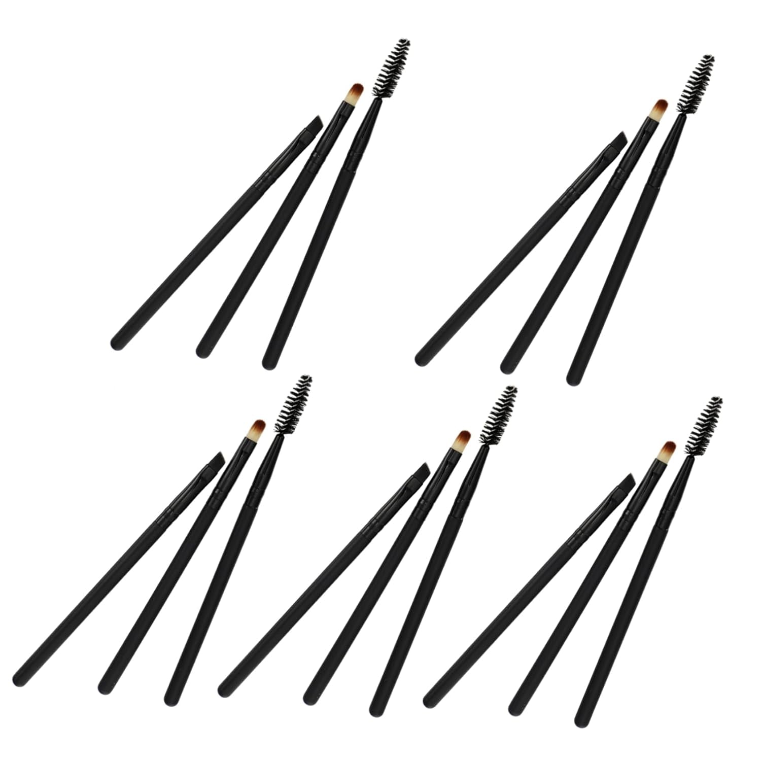 15Pcs Makeup Brush Tools Makeup Accessories Cosmetic Tools Cosmetic Tool Brush Angled Brow Brush Makeup Supplies Household Tools Makeup Gadgets Makeup Tools Black Plastic