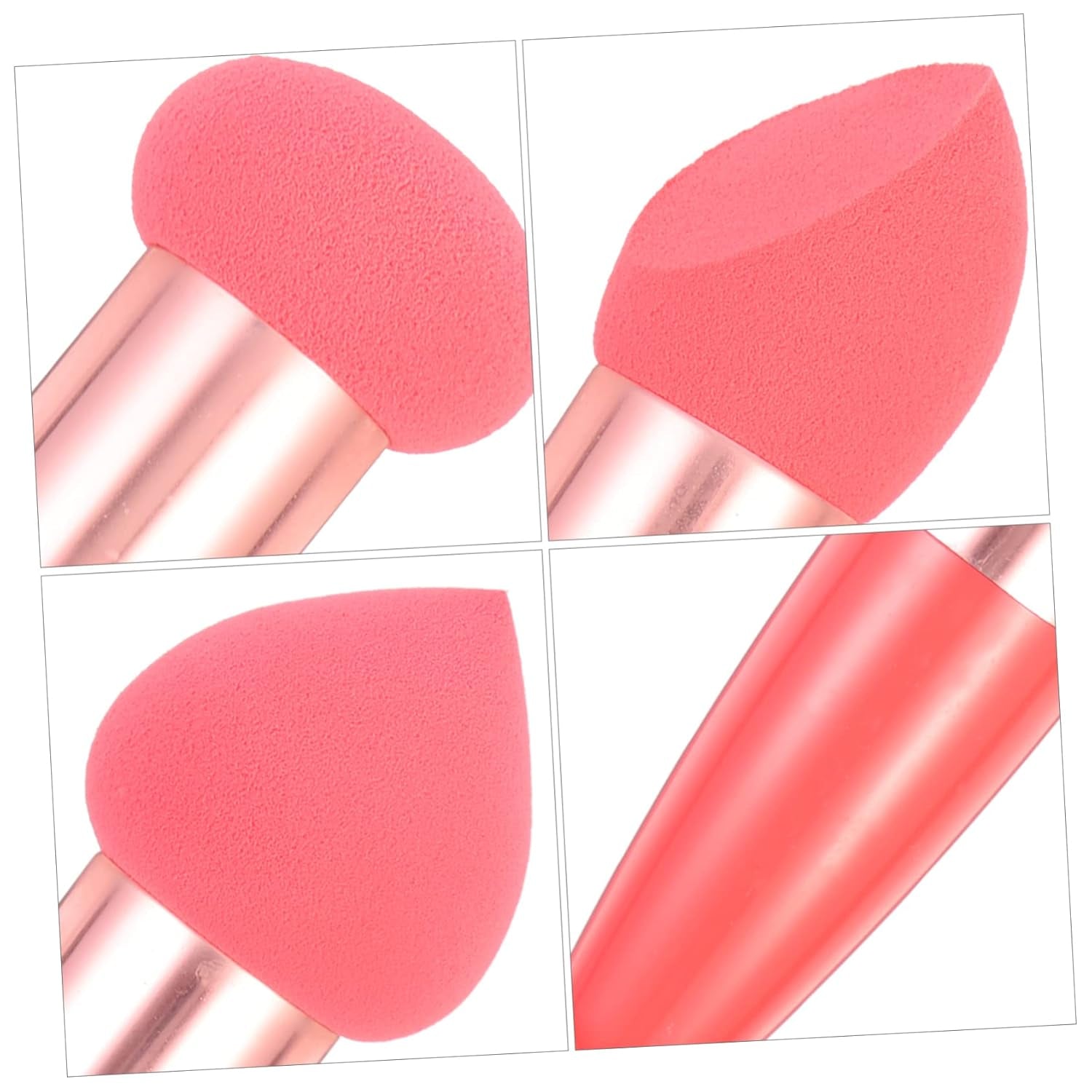 3Pcs Heart Shaped Face Wash Makeup Brush Pen Beauty Makeup Tool Small Makeup Sponges for Eyes Face Powder Puff Makeup Sponges with Handle Portable Makeup Pens Makeup Soft Sponge Pp