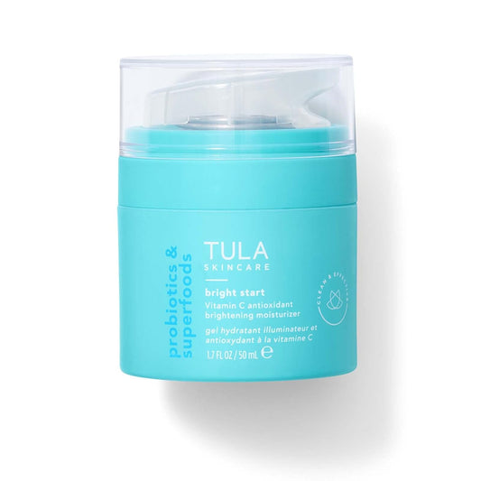 TULA Skin Care Bright Start Vitamin C Antioxidant Brightening Moisturizer - Lightweight Gel Cream, Brightens, Hydrates & Provides Antioxidant Protection, 1.7 Oz.