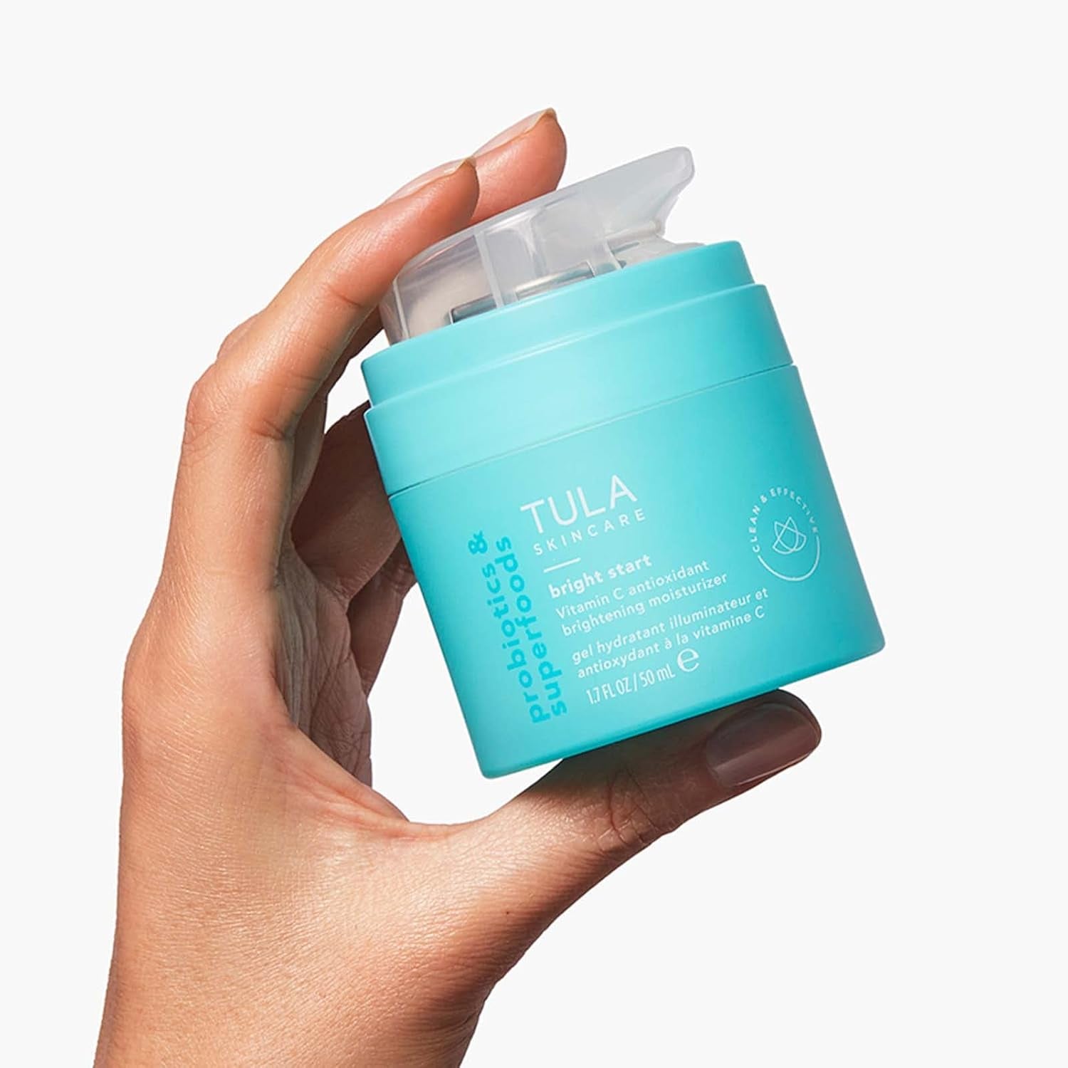 TULA Skin Care Bright Start Vitamin C Antioxidant Brightening Moisturizer - Lightweight Gel Cream, Brightens, Hydrates & Provides Antioxidant Protection, 1.7 Oz.