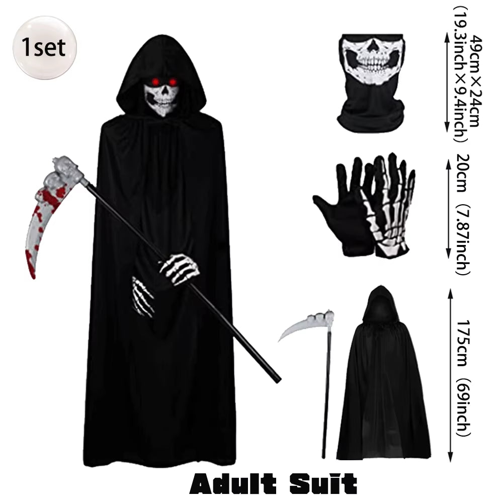 Halloween Decoration Scary Ghost Reaper Halloween Costume Cosplay Creepy Bloody Shroud Corpse Props Halloween Outdoor Decoration