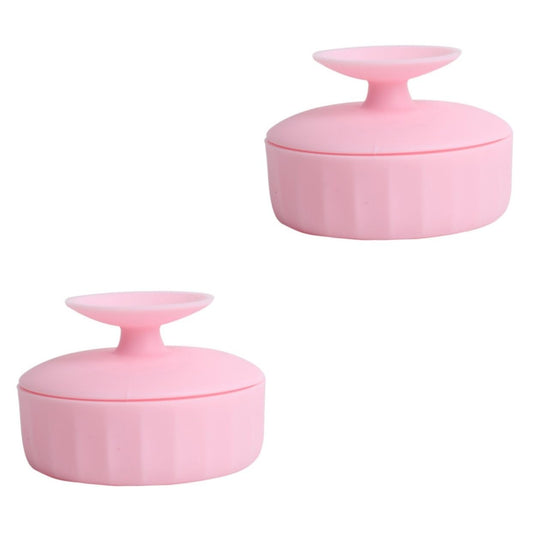 2Pcs Makeup Brush Cleaning Box Silicone Makeup Tool Cleaner Electric Makeup Brush Cleaner Makeup Sponge Makeup Accessories Makeup Cleaner Makeup Pad Make Up