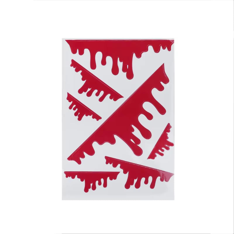 7 Pcs Funny Bleeding Red Blood Drip Zombie Undead Reflective Car Vinyl Sticker