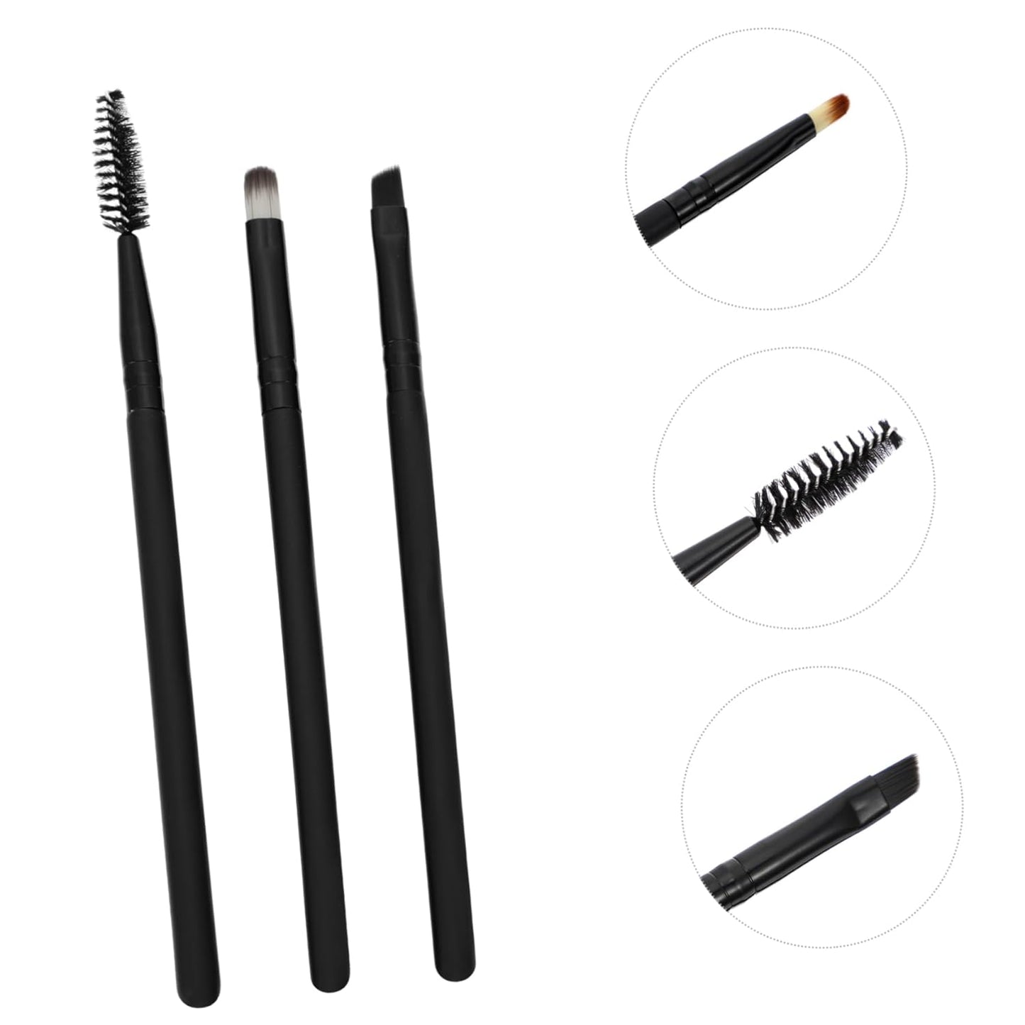 15Pcs Makeup Brush Tools Angled Brow Brush Makeup Accessories Angled Eyebrow Brush Household Tools Makeup Gadgets Makeup Supplies Household Makeup Tools Beauty Tools Plastic Black