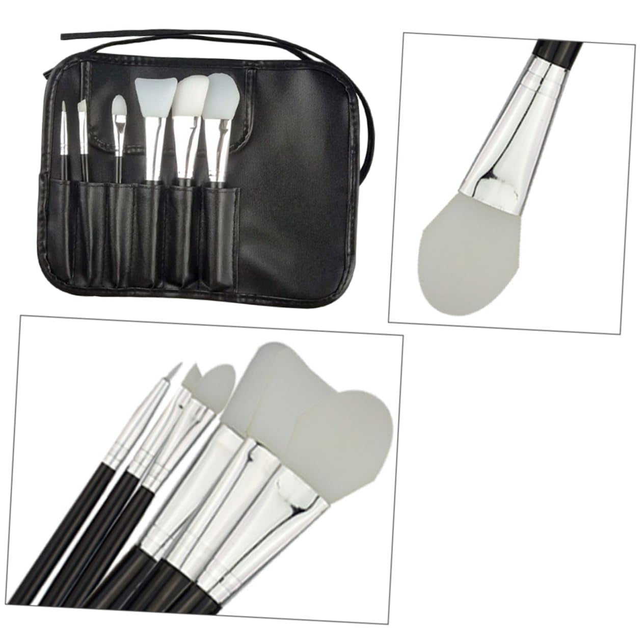 1 Set 6Pcs Portable Makeup Brush Makeup Brush Tool Makeup Brush for Women Makeup Brush Kit Black